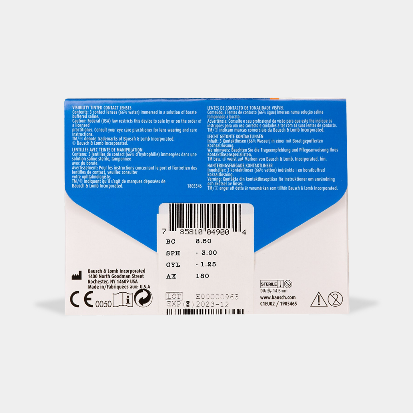 Soflens 66 Toric for Astigmatism 6 Pack